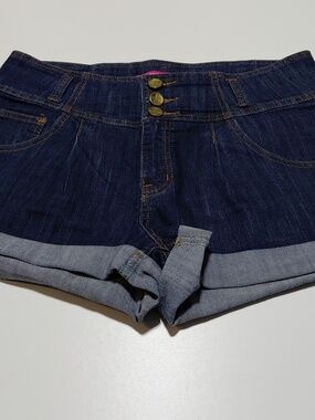 ZANA DI  Women's Blue  Cuffed Jeans Shorts Size 15